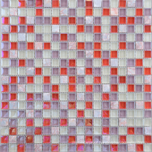 300X300 Color Mixture Glass and Stone Mosaic Wall Tile